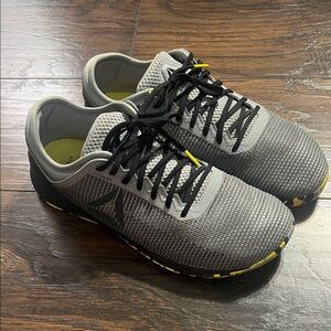 Reebok Men's Gray and Yellow Athletic Shoes